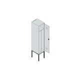 thumbnail of C+P Spind Classic PLUS, Gestell, 1 Abteil, HxBxT 212x40x50cm, Sicherheitsdrehriegel, Hellgrau/Lichtblau von PROREGAL