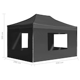 thumbnail of vidaXL Profi-Partyzelt Faltbar mit Wänden Aluminium 4,5×3m Anthrazit