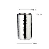 thumbnail of Flaschenkühler Nebraska (Höhe 20 cm, Ø 12 cm), fein gehämmert, Edelstahl hochglanzpoliert