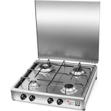 thumbnail of CFParker Fornello Cucina a Gas Metano 4 Fuochi Acciaio Inox Doppia Corona 3,5 Kw con Mobile Portabombola Grigio Grafite Made in Italy - 541ACCGPm/C