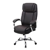 thumbnail of XXL Bürostuhl HWC-H94, Drehstuhl Schreibtischstuhl Chefsessel, 220kg belastbar Federkern Kunstleder ~ braun