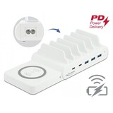 thumbnail of Delock 6 in 1 USB Ladestation mit Wireless Charger 2 x USB-C PD + 3 x USB A mit