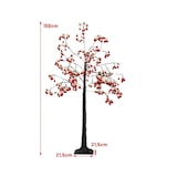 thumbnail of COSTWAY Árbol luminoso LED de 150 cm, árbol luminoso con 480 luces LED blancas cálidas y 384 bolas rojas, árbol decorativo LED.