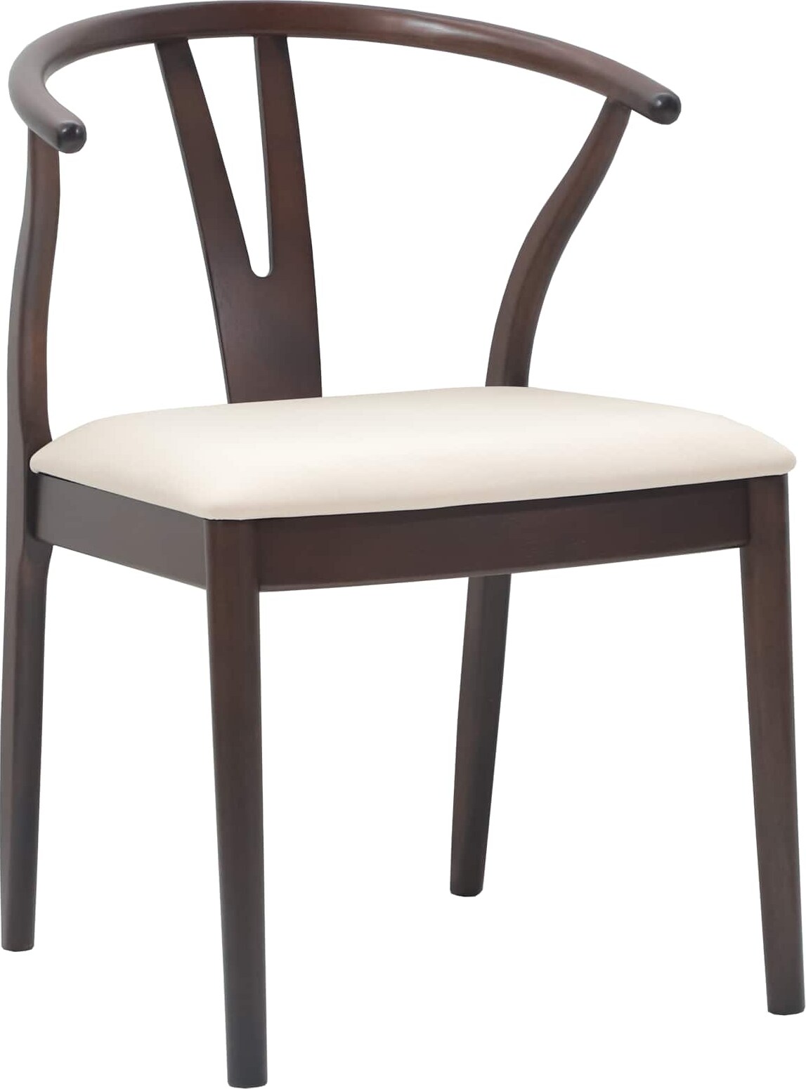 vidaXL Esszimmerstuhl 2 pcs Hellbraun und hell Massives Gummiholz