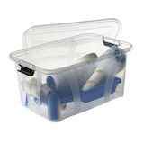 thumbnail of 5 Stück Aufbewahrungsbox transparent 14 Liter mit Deckel und Klickverschluss 385 x 254 x 185 mm