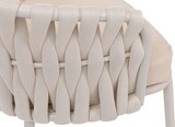 thumbnail of 2er-Set Aluminium-Esszimmerstuhl HWC-P89, Indoor Stuhl Armlehne, Stoff/Textil (180 g/m²) Seilgeflecht Rope ~ creme