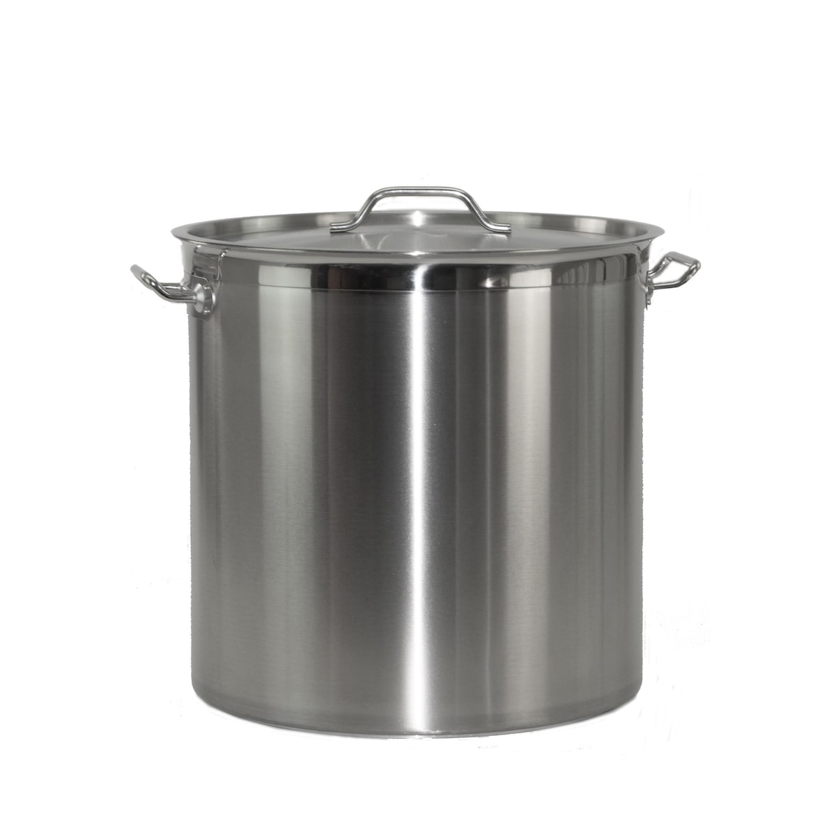 Kochtopf aus Edelstahl mit Randverstärkung und Deckel Ø45cm H45cm 71,5Liter