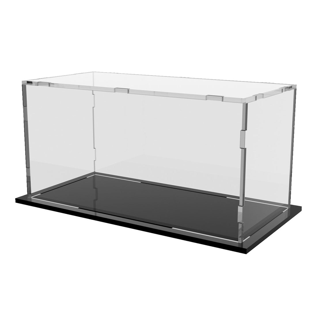 Danieli - Teca in acrilico Trasparente per Modellismo e Esposizioni Smontabile con Base Nera - 24x12x11cm
