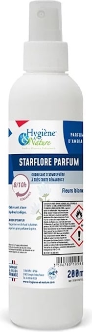 Parfümiertes Lufterfrischungsgerät STARFLORE - Flakon 200ml Fleur Blanche - Hygiène Nature