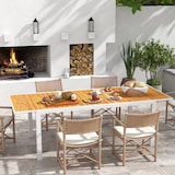 thumbnail of Mesa de jardín extensible para 6 personas mesa de comedor exterior rectangular con marco de aluminio carga 50 kg para terraza patio 180/240x94x73 cm