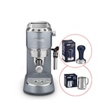 thumbnail of Delonghi máquina café expresso 15bar aço inox dedica metalli