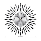 thumbnail of Home Nature Wohnkonzept Hotel Dekoration Wanduhr schwarz Vintage Strass Metall leise Uhr 37,5 cm Wohnzimmer Schlafzimmer
