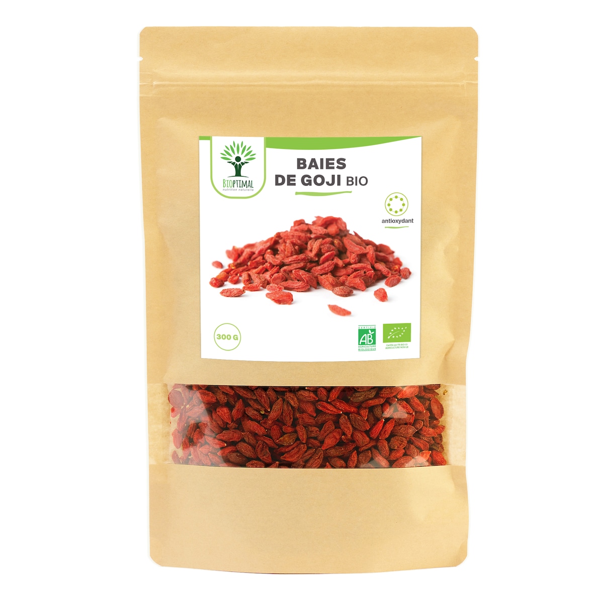 Baies de Goji bio - Fruit Sec Riche en Vitamines - Energie Antioxydant Perte de Poids - Sans Sucre ajouté - Certifié Ecocert - 300 g
