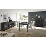 thumbnail of Matelpro - Buffet/bahut moderne 4 portes laqué gris brillant Orlane - Moderne & Design -Gris laqué brillant -  -Types de portes: Battantes