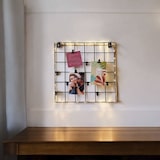 thumbnail of WellHome - Mensola a muro per quadri con LED in metallo nero 36x36x2cm