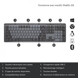 thumbnail of - Clavier Sans Fil - MX - Mécanique - Rétroéclairé Performant - Touches Tactiles - Graphite Logitech