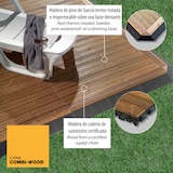 thumbnail of WellHome Combi-Wood Pack 4 Bordes Finalización para Baldosas de Suelo en Madera de Pino 117x20,5x6cm Acabado Macho en color Madera