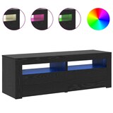thumbnail of vidaXL TV-Schrank mit LED-Leuchten Schwarz Eichen-Optik 120x35x40 cm