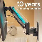 thumbnail of ONKRON Monitorhalterung Wand für 13-34 Zoll, bis 8 kg, höhenverstellbar, VESA 75x75 & 100x100, schwenkbar, neigbar, drehbar, Schwarz G150-B