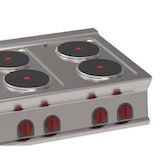 thumbnail of EURAST - Cocina 6 placas red. elec. 1 horno estático eléc. gn 2/1 - 1200x700x900 mm - 20300 W 400/3V - 35360617