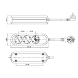thumbnail of Bachmann Steckdosenleiste SMART 3-fach, weiß 3,0m, ohne Schalter