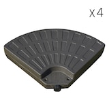 thumbnail of Outsunny Basamento per Ombrellone Decentrato da Giardino con Base a Croce, Set 4 Mattonelle in HDPE da 66x45x10cm