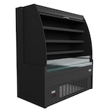 thumbnail of Kühlvitrine DIKDIK mit Umluftkühlung | 3x LED & Nachtabdeckung | 440 Liter, HxBxT 150x150x66cm | -2/+8°C | Schwarz