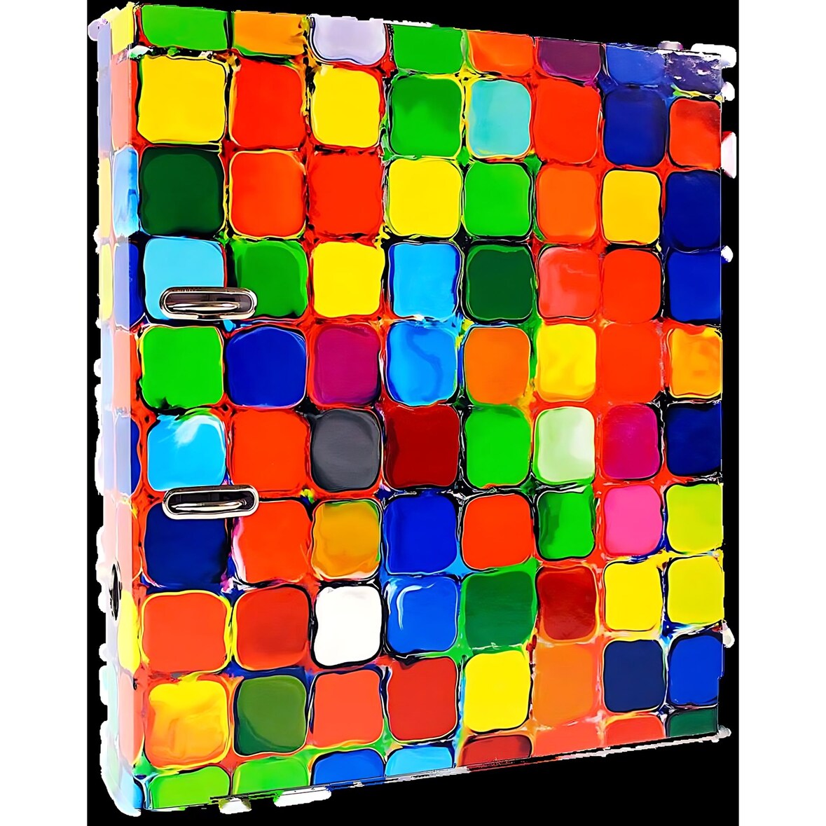 ADINA Motivordner Regenbogen-Fliesen-Mosaik-Malerei