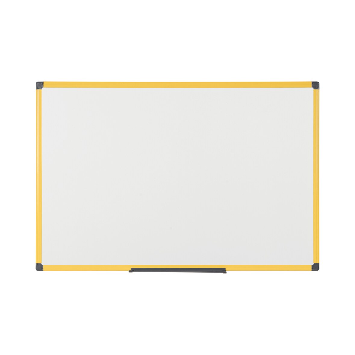 Bi-Office Ultrabrite Whiteboard - 120x90cm, Stahloberfläche, gelber Rahmen