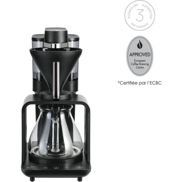 Machine a Cafe - Cafetiere Electrique  filtre - MELITTA - Epour 1024-11 - 1515 W - 2/8 tasses - Noir / Chrome usage non-intensif Melitta