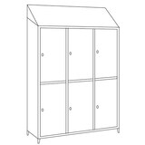 thumbnail of Armadietto sovrapposto in acciaio inox AISI 304 a 6 posti cm. 120x40x215h