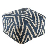 thumbnail of Kelim Sitzwürfel 50x50 H35cm Pouf Fußhocker Sitzhocker Bodenkissen Fußschemel : blau - jeans blue