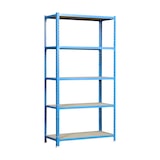 thumbnail of SimonRack Étagères et Rayonnage 2000x1200x500 mm, 5 Niveaux, Tablettes en Bois, Structure Acier, 200 kg par Niveau, Bleu/Bois – Maderclick