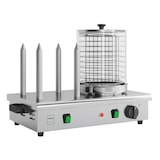 thumbnail of METRO Professional Hot-Dog-Maker mit Brot-Heizstäben GHM2001, Edelstahl / Glas, 54 x 30 x 39 cm, 550 W, lebensmittelecht, mit Tragegriff, silber