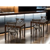 thumbnail of METRO PROFESSIONAL Mesa de restaurante Aldea, madera de abedul, 80 x 80 cm, marrón