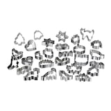 thumbnail of Relaxdays Ausstechformen 36er Set, ganzjährig, Keksausstecher, verschiedene Formen, Plätzchenformen, Edelstahl, silber