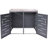 thumbnail of Décoshop26 - Copertura per cassonetti da esterno con contenitori per rifiuti e un bidone per un massimo di 4 bidoni 125x140x102 cm 04_0005612