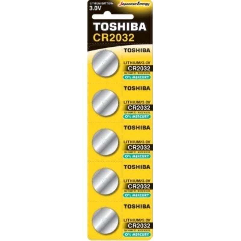 Pack De 5 Pilas De Boton Toshiba Cr2032 3V