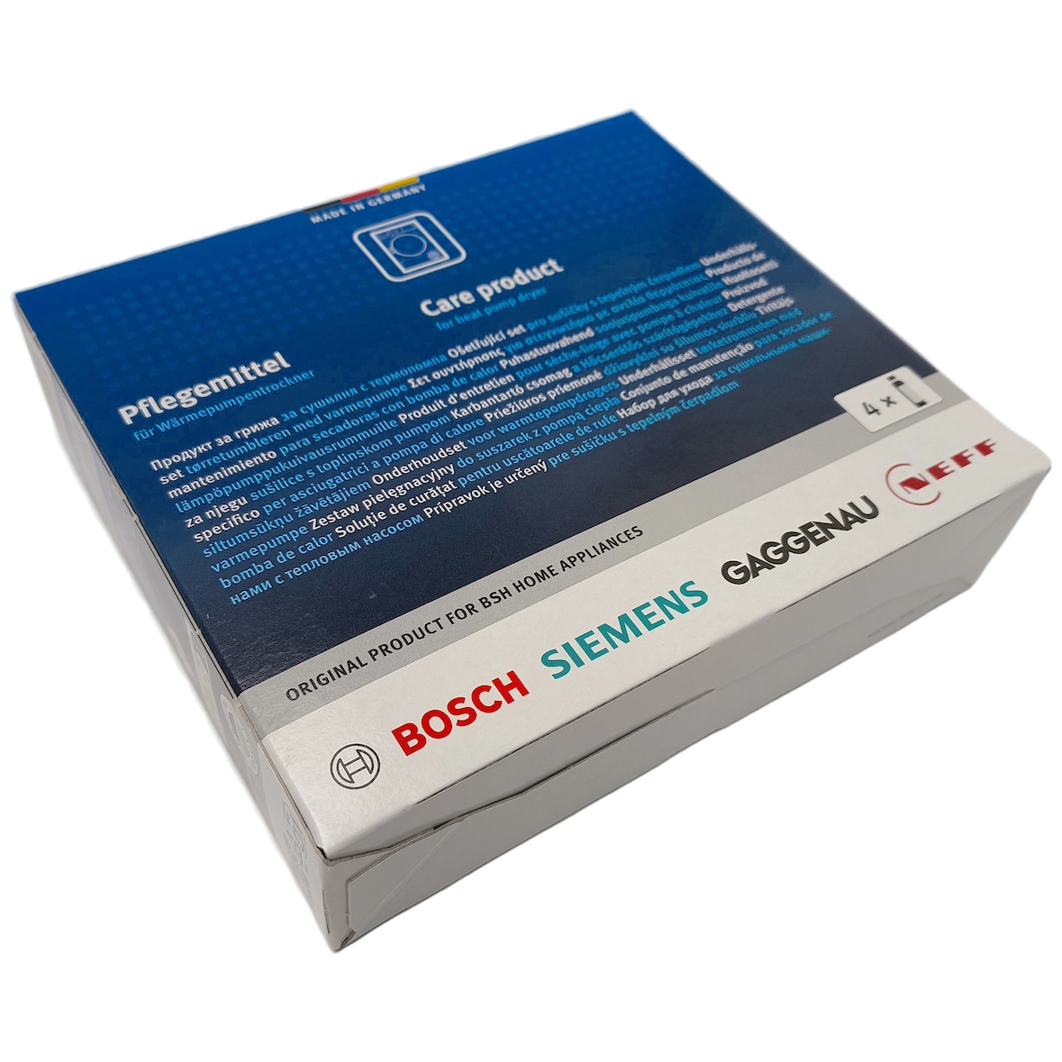 Pflegeset 4x125ml Bosch mit Pflegeprogramm 00312111 für Wärmepumpentrockner