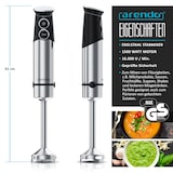 thumbnail of Arendo Stabmixer Edelstahl, elektrischer Pürierstab 1500 Watt, stufenlose Geschwindigkeit, Turbotaste, Rührstab für Babynahrung, Suppe, Smoothie