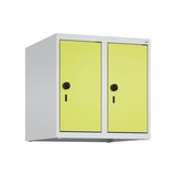 thumbnail of C+P Aufsatzschrank Classic PLUS, 2 Abteile, HxBxT 50x50x50cm, Sicherheitsdrehriegel, Hellgrau/Clowngrün von PROREGAL