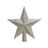 thumbnail of Christbaumspitze Stern mit Glitzer 19cm Kunststoff, perle