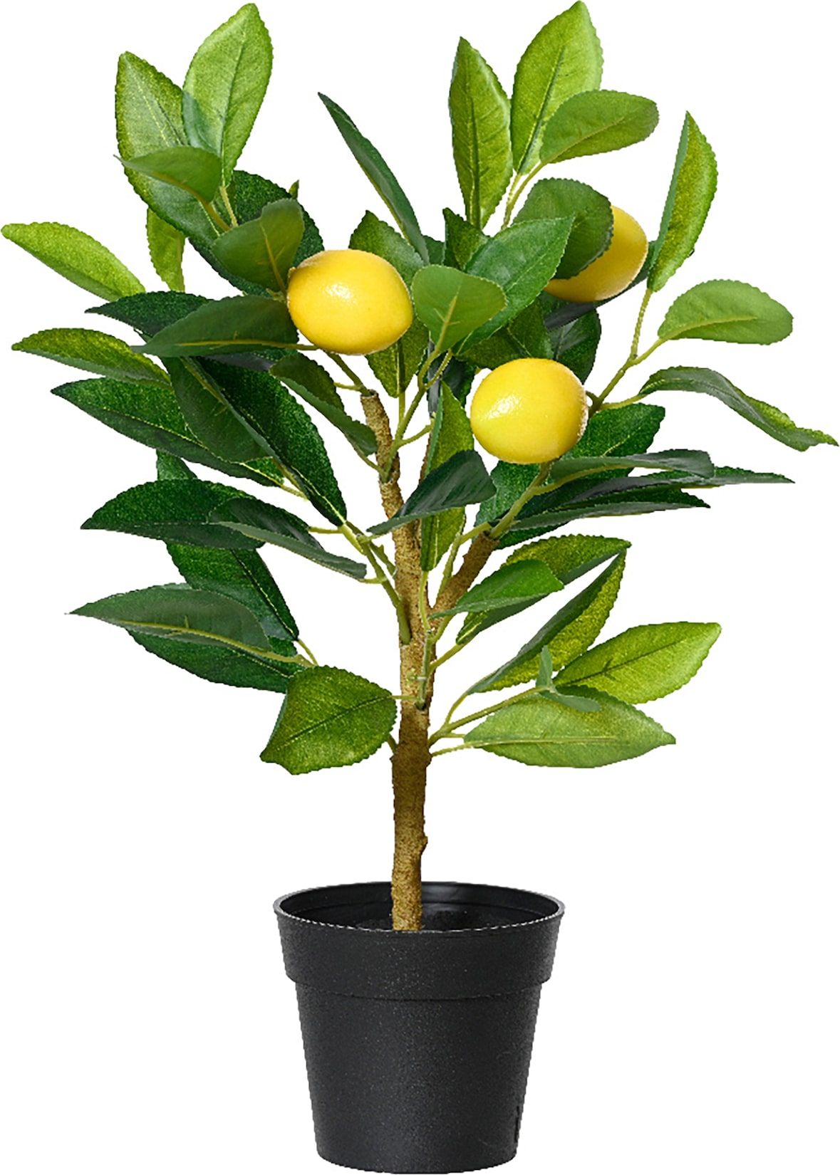 Künstlicher Zitronenbaum 43cm im Topf Kunstpflanze Zitronenbäumchen Topfpflanze Zitrone Frühlingsdeko Osterdeko Sommerdeko Zitruspflanze Gelb Grün