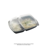 thumbnail of 150x Menüschale, PP, schwarz, zweigeteilt, 800/500ml