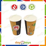 thumbnail of DayBays 1000 Stk. Kaffeebecher 16oz/400ml Ø9cm " Coffee To Go Becher " Pappe mit PE-beschichtet