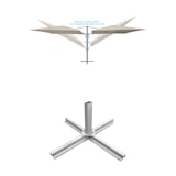 thumbnail of METRO PROFESSIONAL Ombrellone doppio quadrato, alluminio, 3 x 3 m, idrorepellente, beige/argento