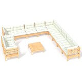 thumbnail of vidaXL 12-tlg. Garten-Lounge-Set mit Creme Kissen Massivholz Kiefer