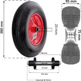 thumbnail of Schubkarrenrad Ersatzrad Vollgummi 4.80/4.00-8 mit Achse Stahlfelge