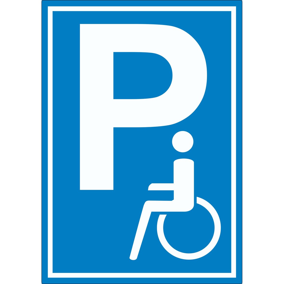 Behinderten Parkplatz Aufkleber A9 (37x52mm)