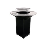 thumbnail of PURLINE Barbecue grande de aço preto com chapa de aço e grelha EFP56B